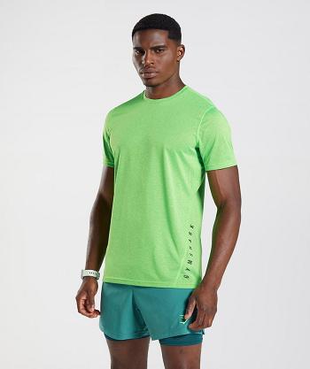 Gymshark Sport Muške T Shirts Svijetlo Zelene Crne | HR 2487YXF